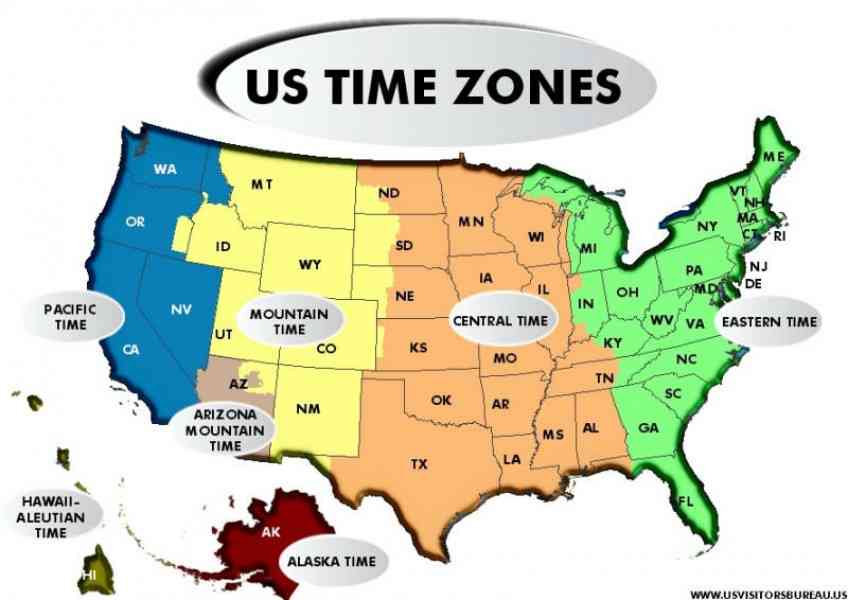 east coast time zone gmt
